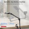 SMALLRIG 22" Magic Arm Clamp, Overhead Phone Mount Holder Stand, Flexible Desk Camera Mount, Articulating Friction Boom Arm, for POV Shot, Filming, Light, Webcam, Action Camera view 2