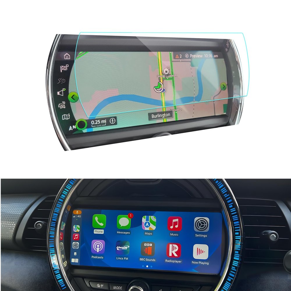 LUWU Mini Cooper Screen Protector for Mini Cooper Accessories2015-2021 Mini Cooper F54/F55/F56/F57/F60 Clubman Countryman 8.8" Screen Protector Tempered Glass 9H Touchscreen Infotainment Display