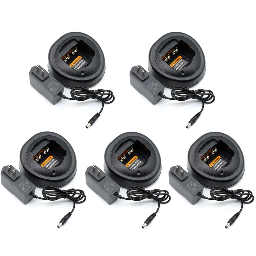 5 Pack HT750 HTN9000 Charger for Motorola HT1250 HT1550XLS PR860 EX500 EX560 EX600 GP320 GP340 JMNN4023 HNN9013 HNN9008 JMNN4024 Charger