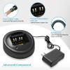 5 Pack HT750 HTN9000 Charger for Motorola HT1250 HT1550XLS PR860 EX500 EX560 EX600 GP320 GP340 JMNN4023 HNN9013 HNN9008 JMNN4024 Charger view 3