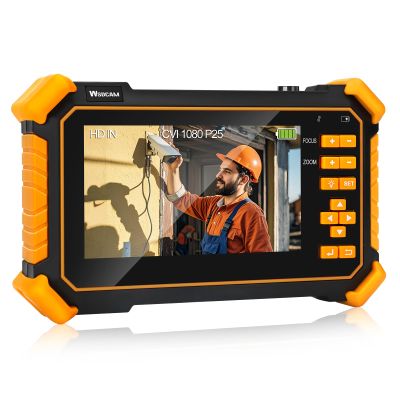 WSDCAM 4-in-1 HD CCTV Tester Monitor Auto HD Coaxial Camera Tester, Support 4K 8MP CVI/TVI/AHD/CVBS Analog Camera Test, 4.3 inch TFT-LCD Screen PTZ Control RS485 Call OSD Menu DC12V Power Output