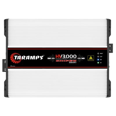 Taramps HV 3000 Chipeo Smart High Voltage Amplifier 1~2 Ohms 3000 Watts RMS Multi-Impedance with 10~24 Batteries 120~350VDC, Monoblock Car Audio System