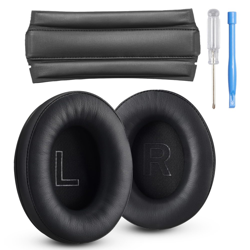 AHG Accessory House Global Replacement Cloud Alpha Ear Pads Cushions + Headband pad Cover. Compatible with Kingston HyperX Cloud Alpha/Alpha S headsets. Easy DIY Install/Extra Thick Foam/Durable