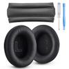 AHG Accessory House Global Replacement Cloud Alpha Ear Pads Cushions + Headband pad Cover. Compatible with Kingston HyperX Cloud Alpha/Alpha S headsets. Easy DIY Install/Extra Thick Foam/Durable view 1