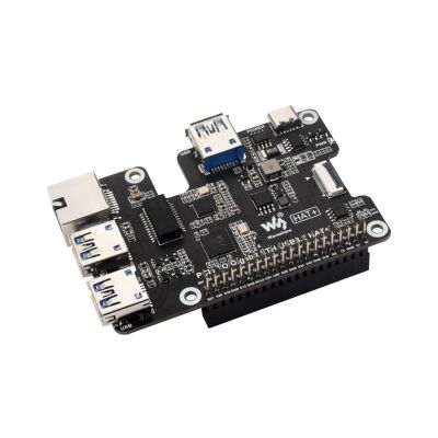TUOPUONE PCIe to Gigabit Ethernet and USB 3.2 Gen1 HAT Compatible with Raspberry Pi 5 3X USB 3.2 Gen1 1x Gigabit Ethernet Driver-Free Plug and Play, RPi 5 PCIe HAT