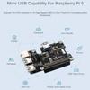 TUOPUONE PCIe to Gigabit Ethernet and USB 3.2 Gen1 HAT Compatible with Raspberry Pi 5 3X USB 3.2 Gen1 1x Gigabit Ethernet Driver-Free Plug and Play, RPi 5 PCIe HAT view 4