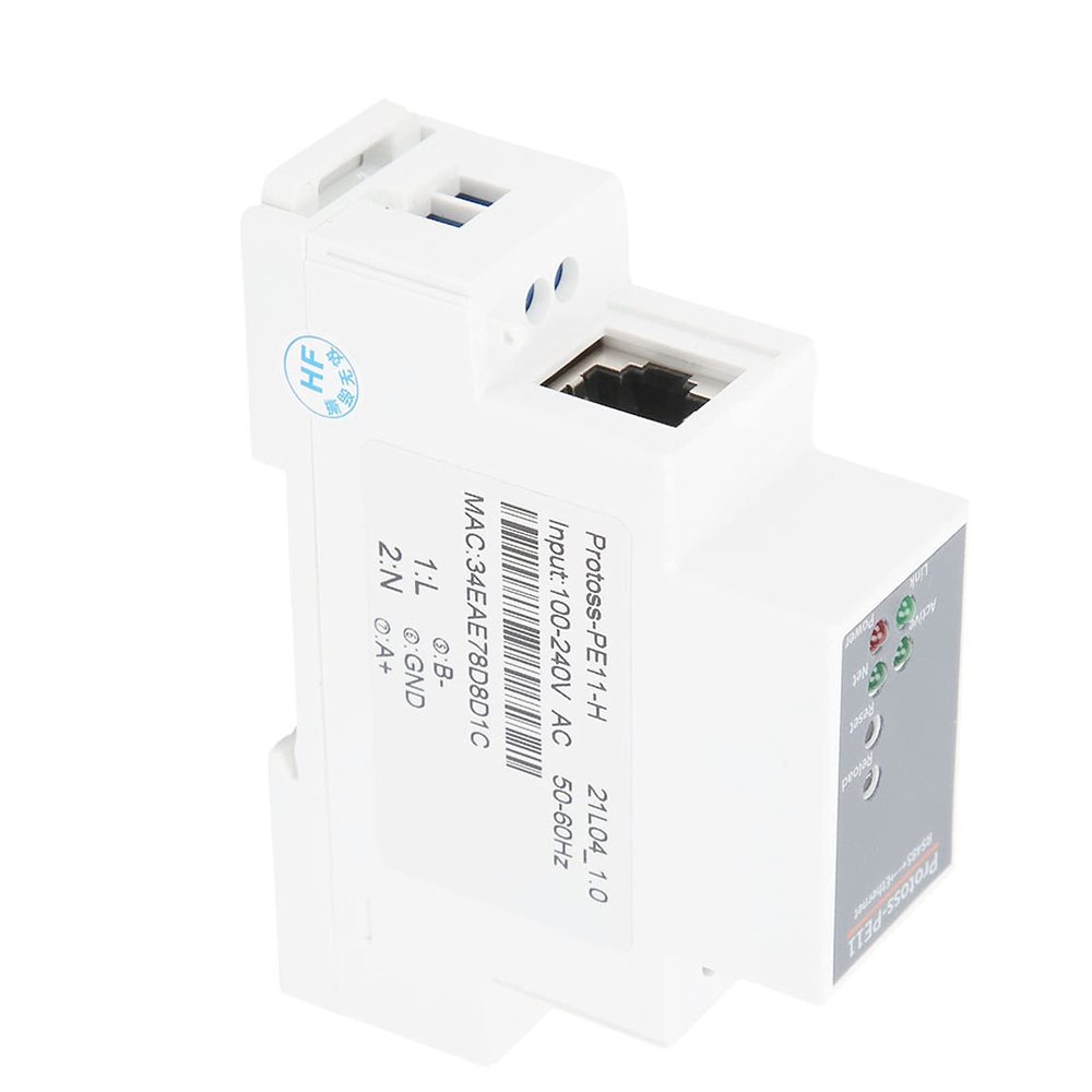 100240VAC Serial Server, 10/100M Ethernet Autonegotiation RS485 to Ethernet Serial Server 100-240VAC PE11-H for TCP for MQTT for UDP