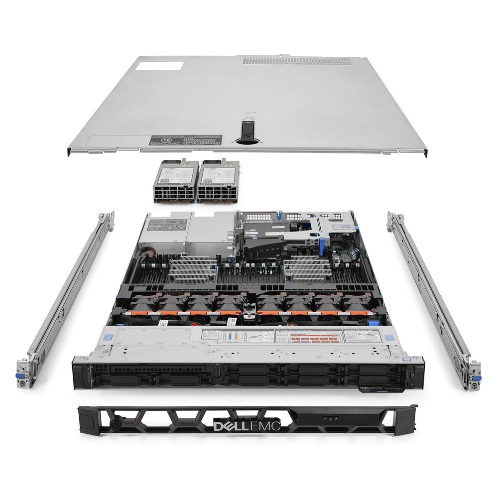 Dell PowerEdge R640 Server 2X Gold 6152 2.10Ghz 44-Core 128GB RAM Rails +Caddies (Renewed)