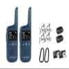 Motorola Solutions Portable FRS Talkabout T383 Two Way Radios 2-Pack Walkie Talkies Blue 22 Channels 4 PTT Earpieces Rechargeable License Free view 1