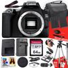 Canon EOS 250D / Rebel SL3 DSLR Camera (Body Only) + 64 GB Memory + Tripod + Monopod + Extra Battery + More (21pc Bundle) (Renewed), Black view 1