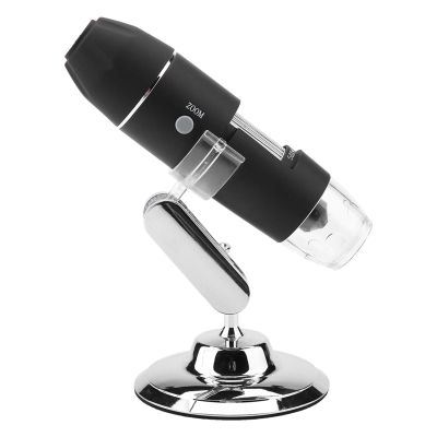 Brilluxa Digital Microscope, Professional Handheld Electronic Microscope - 1000X Magnifier with Analog AV Output and 8 LED Adjustable Observation Stand for TV, Scientific Research, Detailed Viewing