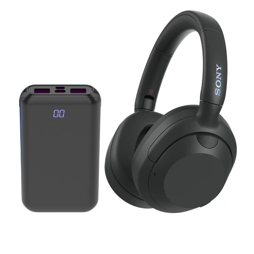 Sony WHULT900N-B ULT Noise Cancelling Headphones (Black) Bundle with Wireless Noise Cancelling Headphone Accessory (2 Items)