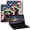 BPQOJB for iPad 9th Generation Case for iPad 8th/7th Generation Case 10.2 inch with Detachable Wireless Keyboard & 360 Degree Rotating Stand Protect Cover Acrylic Tablet Cover - American Flag Bear view 1