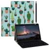 BPQOJB for iPad 9th Generation Case for iPad 8th/7th Generation Case 10.2 inch with Detachable Wireless Keyboard & 360 Degree Rotating Stand Protect Cover Acrylic Tablet Cover - Cactus Flowers view 1