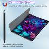 BPQOJB Galaxy Tab S9 Plus Case for Samsung Tab S9 Fe Plus Case 12.4 inch with Detachable Wireless Keyboard & 360 Degree Rotating Stand Protect Tablet Cover - Purple Rose and Blue Butterfly view 3