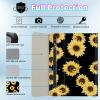 BPQOJB Galaxy Tab S9 Plus Case for Samsung Tab S9 Fe Plus Case 12.4 inch with Detachable Wireless Keyboard & 360 Degree Rotating Stand Protect Cover Acrylic Tablet Cover - Yellow Sunflowers Black view 2