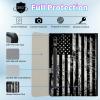 BPQOJB Galaxy Tab S9 Plus Case for Samsung Tab S9 Fe Plus Case 12.4 inch with Detachable Wireless Keyboard & 360 Degree Rotating Stand Protect Cover Acrylic Tablet Cover - American USA Flag view 2