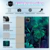 BPQOJB for iPad Pro 12.9 Case 6th/5th/4th Generation with Detachable Wireless Keyboard & 360 Degree Rotating Stand Protect Cover Acrylic Tablet Case for iPad 12.9 inch - Palm Leaves view 2