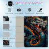 BPQOJB for iPad 10th Generation Case with Detachable Wireless Keyboard & 360 Degree Rotating Stand Protect Cover Acrylic Tablet Case for iPad 10 Gen 10.9 inch 2022 - Chinese Dragon view 2
