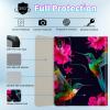 BPQOJB for iPad 10th Generation Case with Detachable Wireless Keyboard & 360 Degree Rotating Stand Protect Cover Acrylic Tablet Case for iPad 10 Gen 10.9 inch 2022 - Hummingbirds and Red Flowers view 2