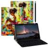 BPQOJB for iPad Pro 12.9 Case 6th/5th/4th Generation with Detachable Wireless Keyboard & 360 Degree Rotating Stand Protect Cover Acrylic Tablet Case for iPad 12.9 inch - Girl Butterfly Book