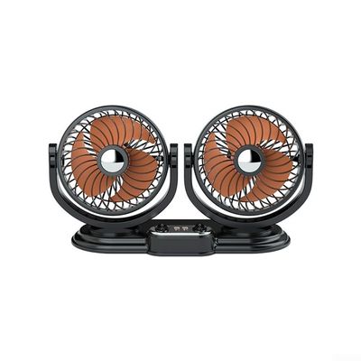 for FACULX Car Fan - Dual Head USB Fan for Car, Portable Vehicle Cooling Fan - 2 Speeds, for 360 Rotation, for Car Dashboard, SUV/RV/Truck/Sedan/Cruise/Office, USB Powered(24V)