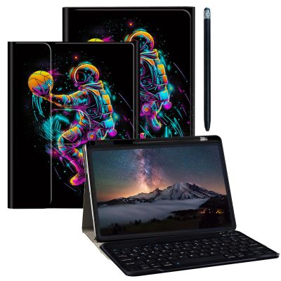 BPQOJB for iPad 9th Generation Case for iPad 8th/7th Generation Case 10.2 inch with Detachable Wireless Keyboard & 360 Degree Rotating Stand Protect Cover Acrylic Tablet Cover - Space Men Basketball