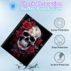 BPQOJB for iPad 10th Generation Case with Detachable Wireless Keyboard & 360 Degree Rotating Stand Protect Cover Acrylic Tablet Case for iPad 10 Gen 10.9 inch 2022 - Rose Flower Floral Skull view 4