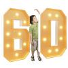 Dasgina Giant LED Light Up Numbers for 18th 40th Birthday Party Mosaic Marquee Light Up Sign LED Number Lamps for Valentine's Day Anniversary Christmas New Year(Number 60,70cm/2.3FT) view 1