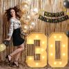 Dasgina Giant LED Light Up Numbers for 18th 40th Birthday Party Mosaic Marquee Light Up Sign LED Number Lamps for Valentine's Day Anniversary Christmas New Year(Number 60,70cm/2.3FT) view 4