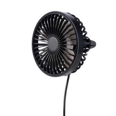 FACULX Car Fan USB Fan With Night Light for 360 Rotating Clip Fan Portable Clip Fans That Blow Cold Air, Small Cooler Mini Fan Silent, Air Vent Booster Fan for Vehicle, Van, Truck, Suv, Rv (Black)