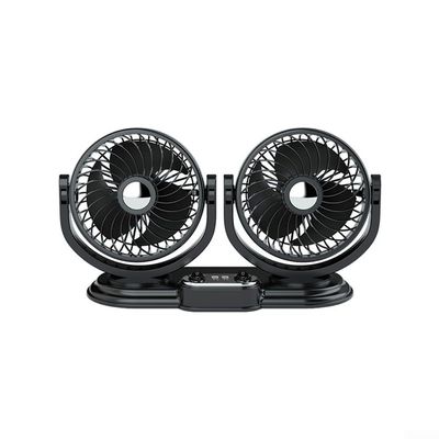 FACULX Car Fan - Dual Head USB Fan for Car, Portable Vehicle Cooling Fan - 2 Speeds, for 360 Rotation, for Car Dashboard, SUV/RV/Truck/Sedan/Cruise/Office, USB Powered(5V USB)