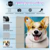 BPQOJB for iPad 9th Generation Case for iPad 8th/7th Generation Case 10.2 inch with Detachable Wireless Keyboard & 360 Degree Rotating Stand Protect Cover Acrylic Tablet Cover - Cute Dog view 2