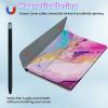 BPQOJB for iPad 10th Generation Case with Detachable Wireless Keyboard & 360 Degree Rotating Stand Protect Cover Acrylic Tablet Case for iPad 10 Gen 10.9 inch 2022 - Pink Marble view 3