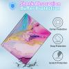 BPQOJB for iPad 10th Generation Case with Detachable Wireless Keyboard & 360 Degree Rotating Stand Protect Cover Acrylic Tablet Case for iPad 10 Gen 10.9 inch 2022 - Pink Marble view 4