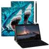 BPQOJB Galaxy Tab S9 Fe 5G Case 10.9 inch Galaxy Tab S9 Case 11 inch with Detachable Wireless Keyboard & 360 Degree Rotating Stand Protect Cover Acrylic Tablet Cover - Shark Fish view 1