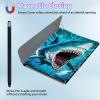 BPQOJB Galaxy Tab S9 Fe 5G Case 10.9 inch Galaxy Tab S9 Case 11 inch with Detachable Wireless Keyboard & 360 Degree Rotating Stand Protect Cover Acrylic Tablet Cover - Shark Fish view 3