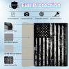 BPQOJB for iPad 10th Generation Case with Detachable Wireless Keyboard & 360 Degree Rotating Stand Protect Cover Acrylic Tablet Case for iPad 10 Gen 10.9 inch 2022 - American USA Flag view 2