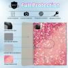 BPQOJB for iPad Pro 12.9 Case 6th/5th/4th Generation with Detachable Wireless Keyboard & 360 Degree Rotating Stand Protect Cover Acrylic Tablet Case for iPad 12.9 inch - Pink Leopard Print view 2