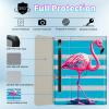 BPQOJB Galaxy Tab S9 Fe 5G Case 10.9 Inch With Detachable Wireless Keyboard & 360 Degree Rotating Stand - Protect Cover for 11 Inch Galaxy Tab S9 - Acrylic Tablet Cover, Cute Flamingo view 2