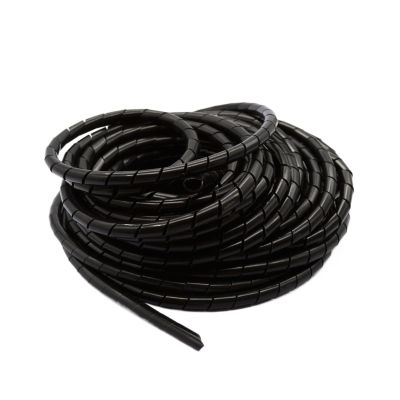 ELLANA Spiral Protector 13 Meters Black Cord Tube 3D Printers Cable Spiral Wrap Polyethylene Wire Hose Manage Diameter 8mm 12mm Wraps Cable(8mm Inside Diameter)