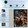 BPQOJB Galaxy Tab S9 Plus/Fe Case 12.4 Inch With Detachable Wireless Keyboard & 360 Degree Rotating Stand - Acrylic Protect Cover for Samsung Tablet - Flag Deer view 2
