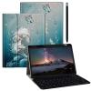 BPQOJB Galaxy Tab S9 Fe 5G Case 10.9 inch Galaxy Tab S9 Case 11 inch with Detachable Wireless Keyboard & 360 Degree Rotating Stand Protect Cover Acrylic Tablet Cover - Blue Art Butterflies view 1