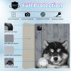 BPQOJB for iPad Pro 11 inch Case 4th/3rd/2nd Gen for iPad Air 5th/4th Gen Case with Detachable Wireless Keyboard & 360 Degree Rotating Stand Protect Cover Acrylic Tablet Cover - Wood and Cute Dog view 2