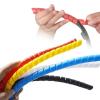 Spiral Protector 1 Meter Spiral Bands Cable Casing Spiral Wire Organizer Wrap Tube Flame Retardant Winding Pipe Cable Sleeves Wraps Cable(White,10mm Inside Diameter) view 3