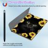 BPQOJB Galaxy Tab S9 Plus Case for Samsung Tab S9 Fe Plus Case 12.4 inch with Detachable Wireless Keyboard & 360 Degree Rotating Stand Protect Cover Acrylic Tablet Cover - Sunflower and Black Cat view 3