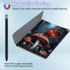 BPQOJB for iPad 10th Generation Case with Detachable Wireless Keyboard & 360 Degree Rotating Stand Protect Cover Acrylic Tablet Case for iPad 10 Gen 10.9 inch 2022 - Red Mushrooms and Butterflies view 3