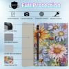 BPQOJB Galaxy Tab S9 Plus Case for Samsung Tab S9 Fe Plus Case 12.4 inch with Detachable Wireless Keyboard & 360 Degree Rotating Stand Protect Cover Acrylic Tablet Cover - Sunflower Flower view 2