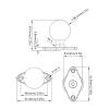 1.5in Ram Ball Mount, Anodized Aluminum Alloy Ball, Round Plate with C Size Double Socket Arm for view 4