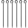 24 Inch Rebar Stakes 1/2" Diameter 6 Pack, Heavy Duty Steel Ground Anchors with Loop, Extra Long Tree Support Stakes for High Wind Areas, Rocky Soil, Camping Canopy Trampoline, Black view 1